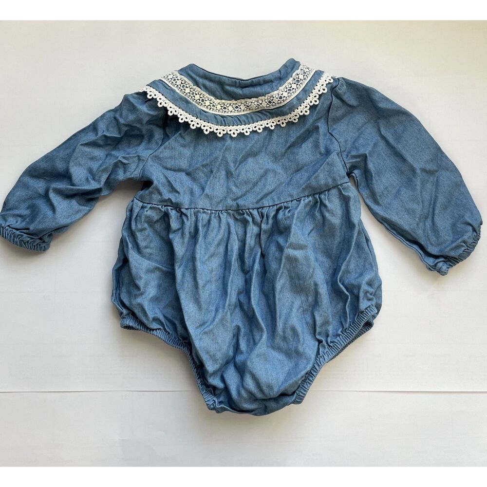 Rachel Zoe Blue Rustic Cowgirl Onesie – 3/6 Months